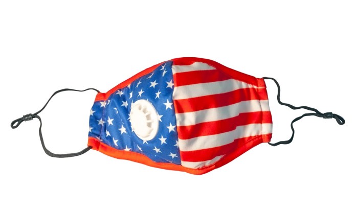 Patriotic Face Mask with Filter vent