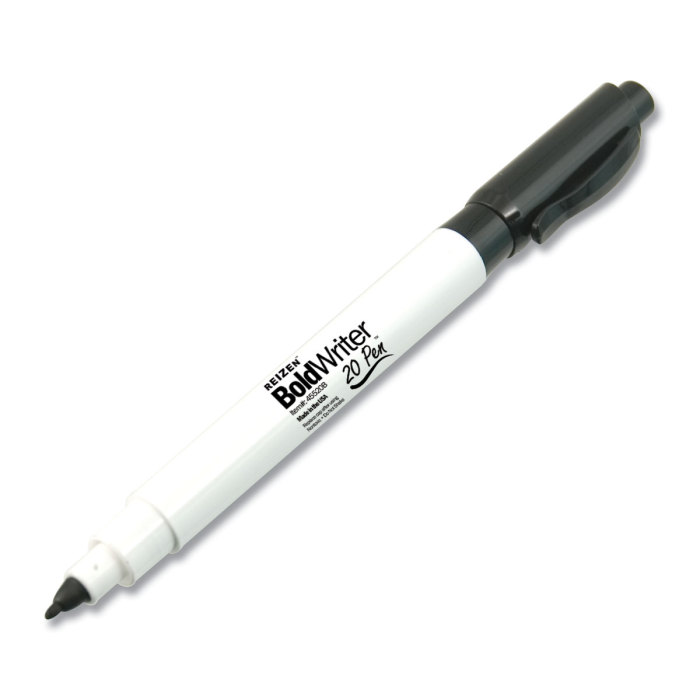 BoldWriter 20 Pen- Easy-To-See Bold-Point- Black- 12 Pack