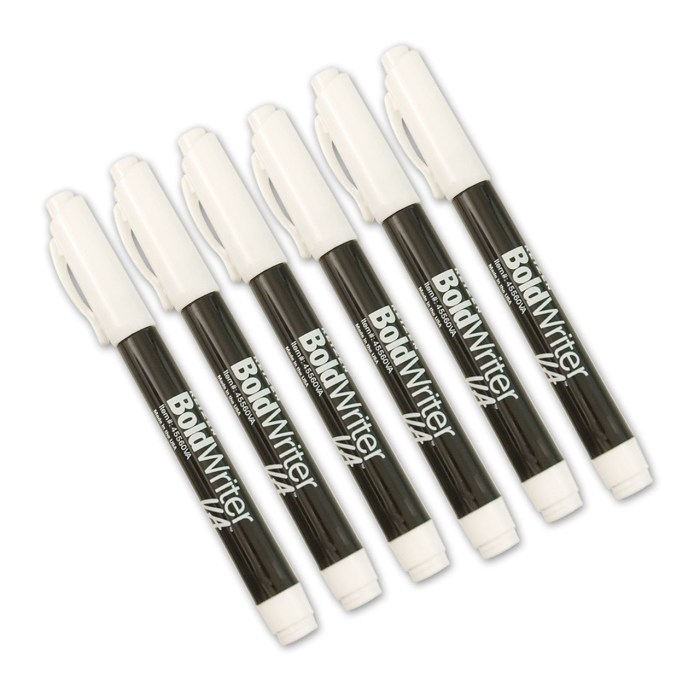 BoldWriter VA Pen- Variable-Tip Easy-To-See Bold-Point- Black 6-Pack