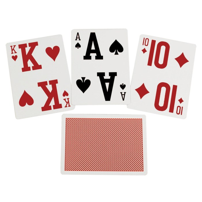 Elite Low Vision Playing Cards- Red- Single Deck
