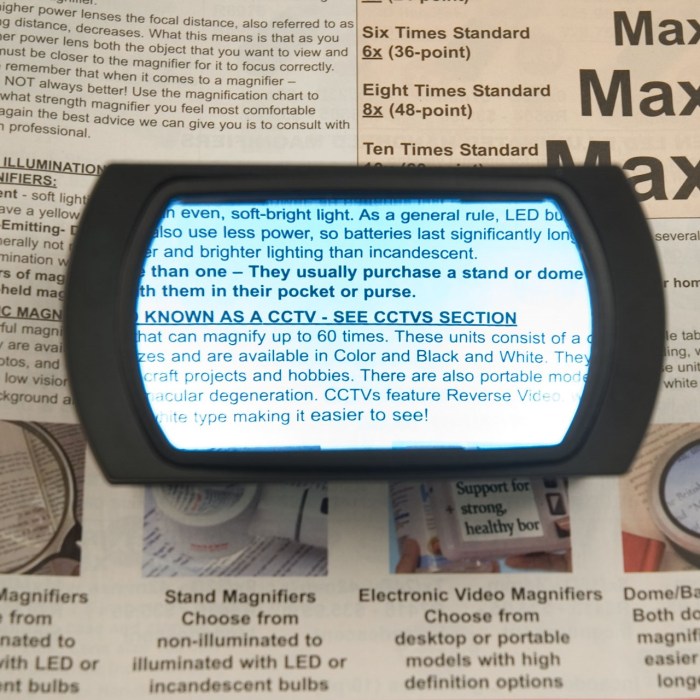 Reizen Hands-Free 2X Wide-View LED Magnifier