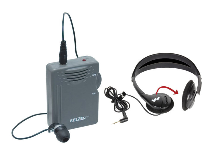 Reizen Loud Ear 110dB Gain Personal Amplifier with Headphones