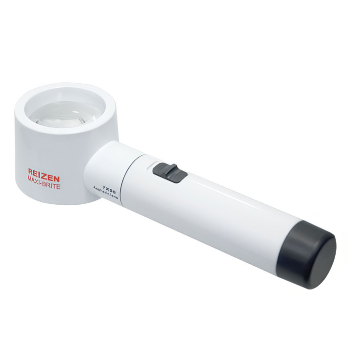 Reizen Maxi-Brite illuminating Stand Magnifier 7X - 2 inch -50MM Lens - Very brite illumination