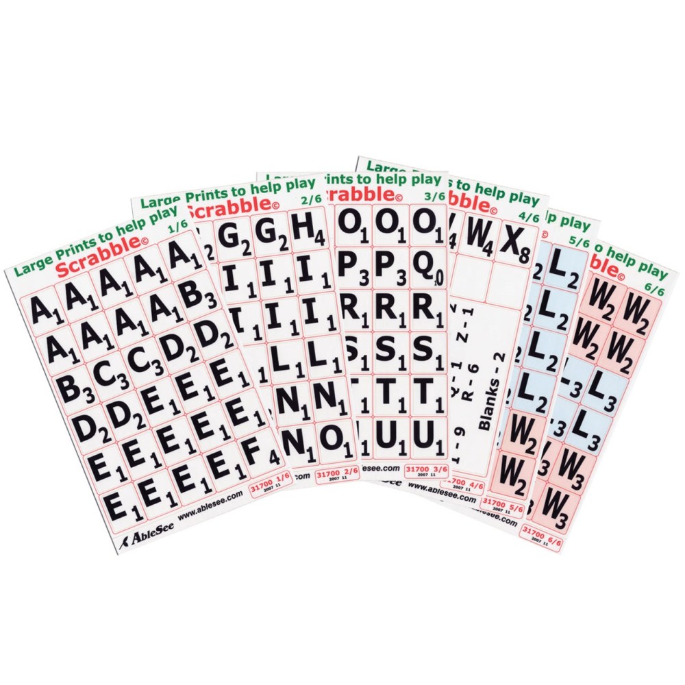 Large Print Scrabble Tiles - Sharper Vision Store