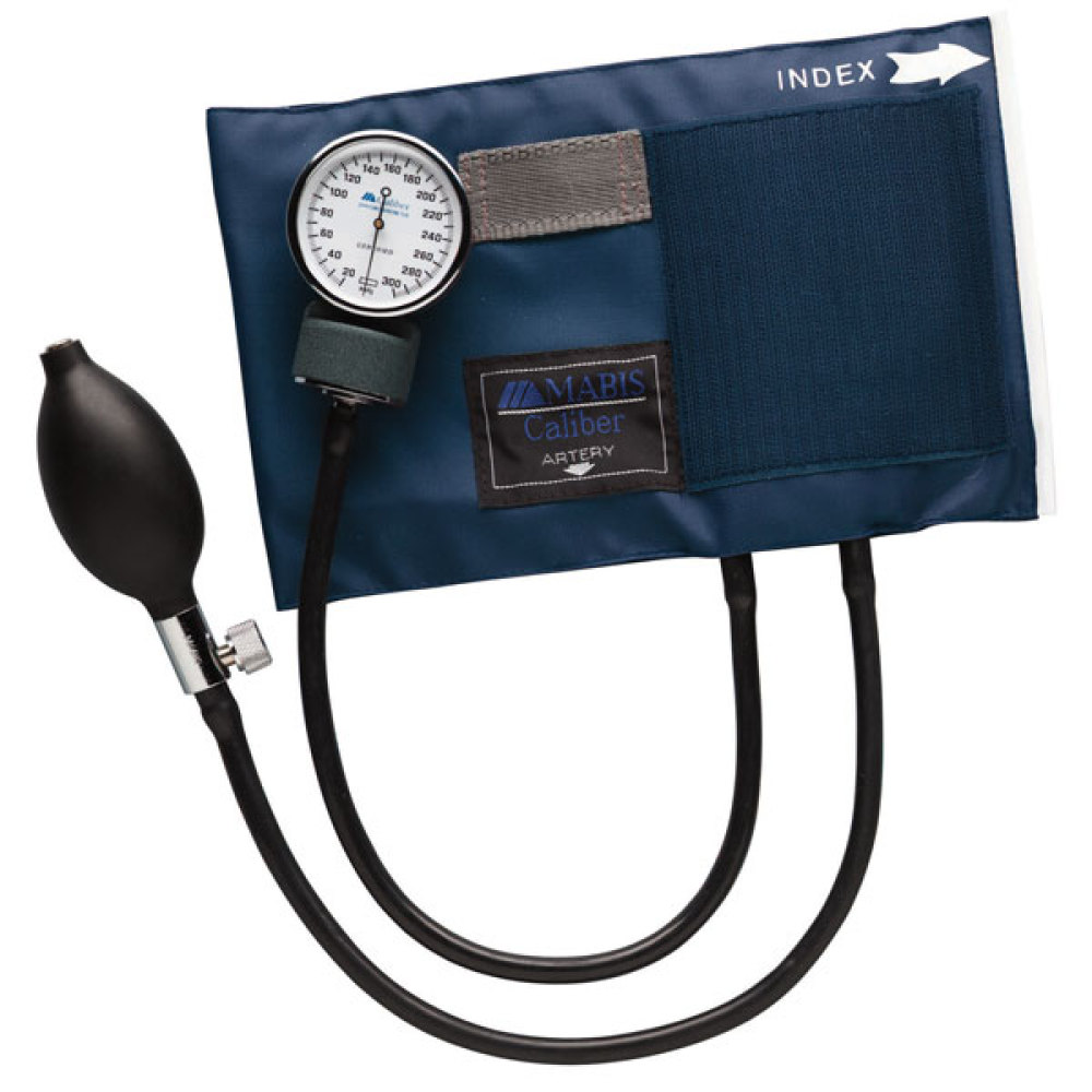 Caliber® Aneroid Blood Pressure Cuff, Child, Navy Blue
