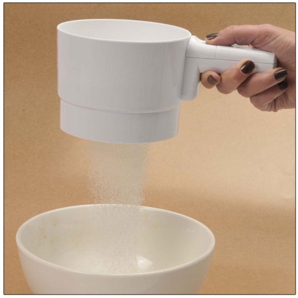 BATTERY POWERED FLOUR SIFTER * CORDLESS ELECTRIC * HAND-HELD * NEW