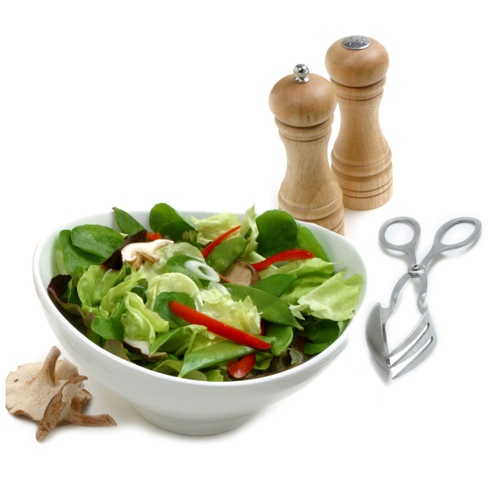 GET BSRIM-09 6 Stainless Steel Salad Tongs with Mirror Finish