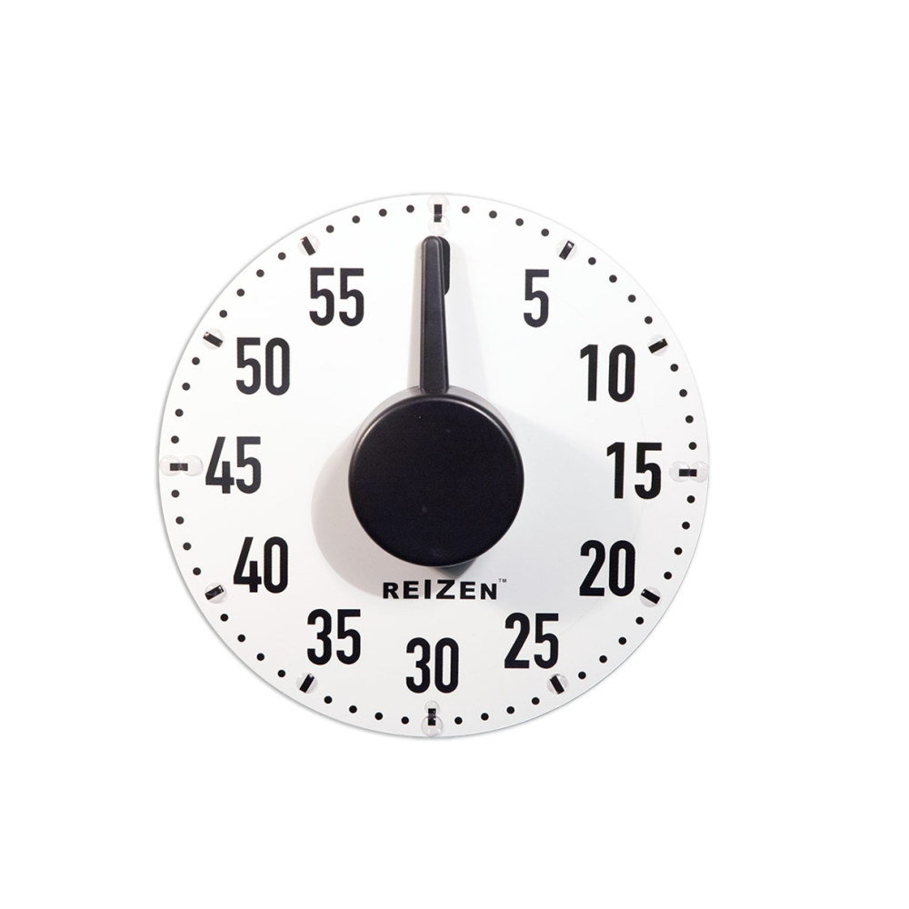 Extra Large Tactile Magnetic Kitchen Timer - White with Black Dial